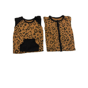 Kyte Baby Bamboo Snap Romper Leopard Print Lot 2 Size 12- 18 Months Unisex